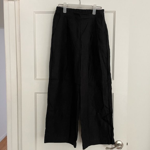 Deiji Studios Rise Linen Pant | Black | S/M - Picture 5 of 5